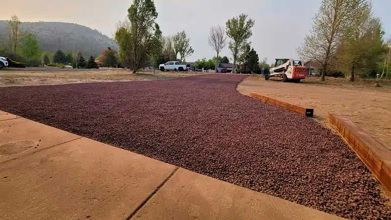 Gravel Spreading in Flagstaff Julia Romano Photography
